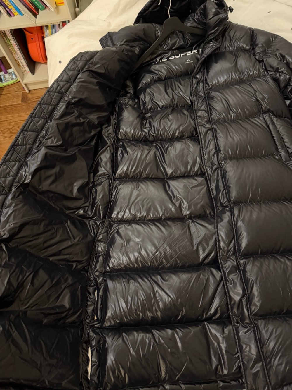 Aritzia Super Puff Black Long Puffer Coat size XL - Picture 2 of 8
